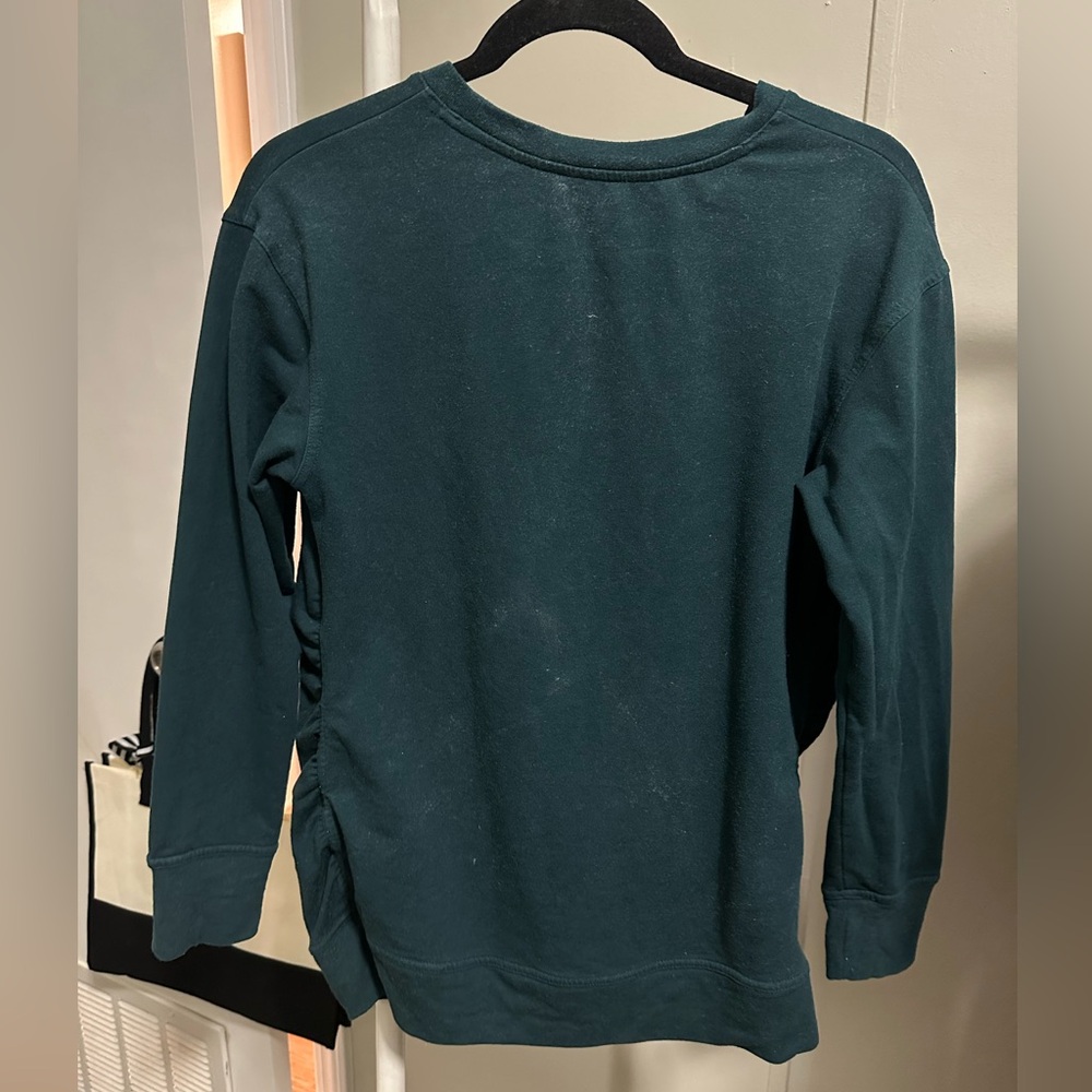 Embroidered Mama Isabel Maternity Women’s Dark Green Pullover size small - Picture 5 of 5